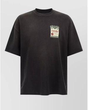 Amiri Chateau Stamp Graphic Crew Neck T Shirt - Black