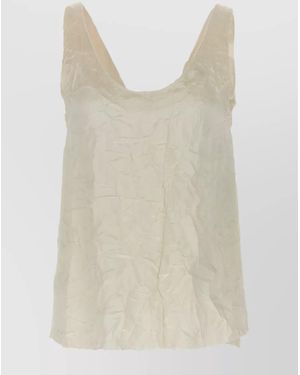 Lanvin Viscose Tank Top - Natural