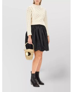 Patou Wool Cashmere Regular Fit Jumper - Black