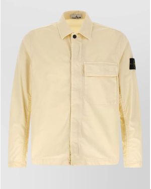 Stone Island Cotton Overshirt - Natural