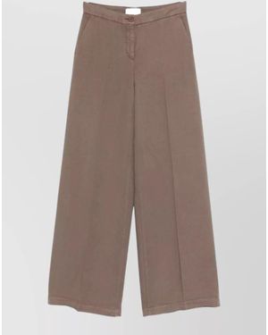 Via Masini 80 Wide-Leg Trousers - Brown