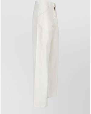 Paloma Wool Straight Leg Trousers Back And Side Pockets - White