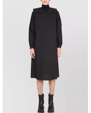 Raf Simons Relaxed-Fit Cotton Shirt Midi Dress - Black