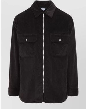 Bottega Veneta Corduroy Relaxed-Fit Shirt Jacket - Black
