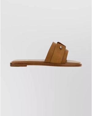 Christian Louboutin Flat Sandals Decorative Studs - White