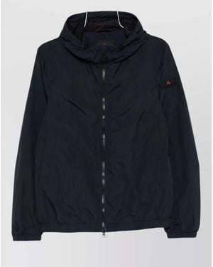 Peuterey Nigle Hooded Blouson Jacket Elasticated Cuffs - Blue