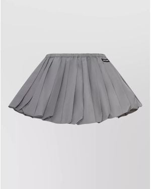 Miu Miu Mini Skirt Pleated Design Fashion Piece - Grey