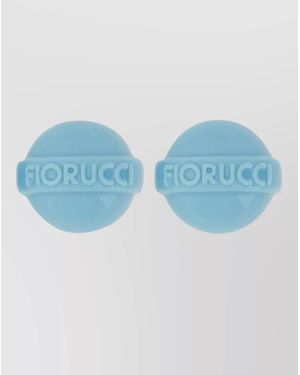 Fiorucci Round Shape Lollipop Inspired Hoop Earrings - Blue