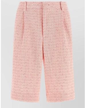 Tagliatore Effie Bermuda Shorts Belt Loops Back Pockets - Pink