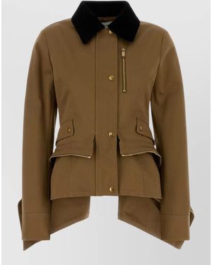 McQueen Cotton Fitted Jacket - Green