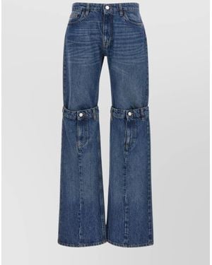 Coperni 'Convertible Wide Leg Jeans With Exposed Knee' - Blue