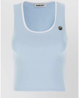 Ambush Cutout Asymmetric Hem Tank Top - Blue