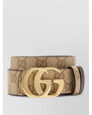 Gucci Adjustable Straight Belt W 35 Length Feature - Metallic