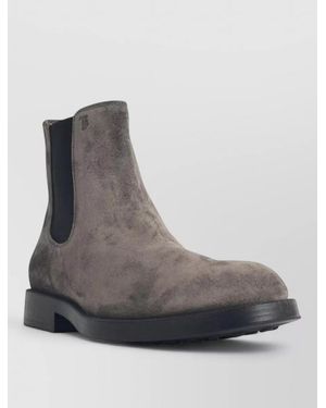 Tod's Suede Leather Chelsea Ankle Boots - Grey