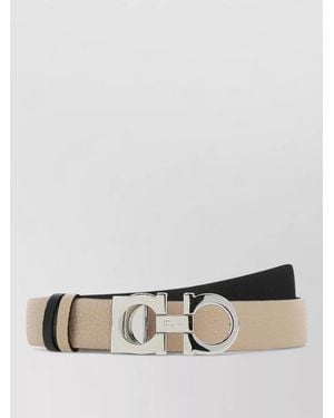 Ferragamo Adjustable Dual Color Textured Belt - Multicolor
