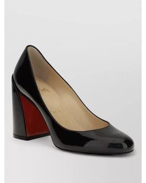 Christian Louboutin Miss Jane Round Toe Patent Court Shoes - Black