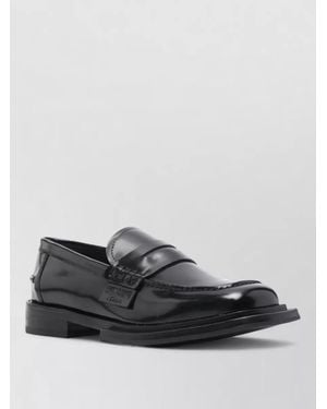 Moschino Leather Loafers - Grey