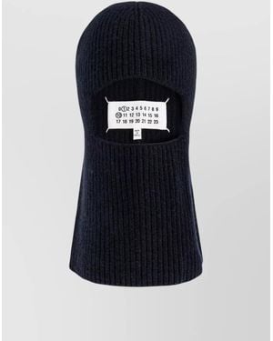 Maison Margiela Ribbed-Knit Balaclava - Blue