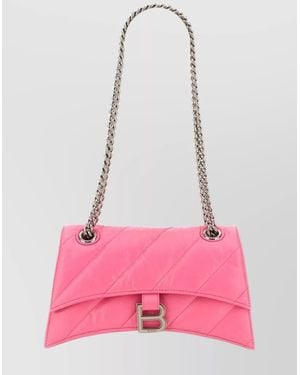 Balenciaga Small Quilted Chain Shoulder Bag - Pink