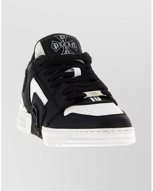 Philipp Plein Stylish Phantom Sneakers Contrast Panels - White