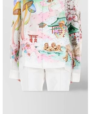 CASABLANCA Silk Floral Print Shirt - Multicolour