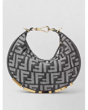 Fendi Mini Shoulder Bag Hardware Strap - Gray
