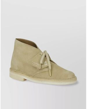 Clarks Lace-Up Desert Boot Loafers - Natural