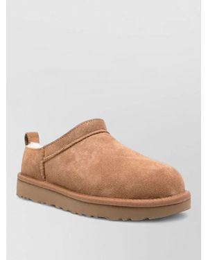 UGG Micro Suede Boot Slippers Rubber Sole - Brown