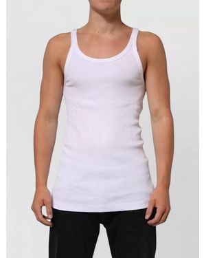 Dolce & Gabbana Ribbed Sleeveless Cotton Scoop Neck Tank - Purple