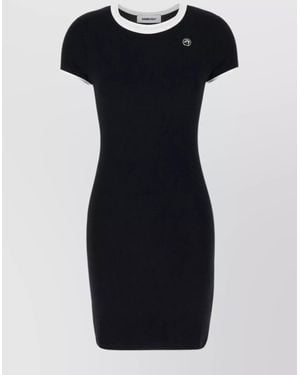 Ambush Ribbed Mini T-Shirt Dress - Black