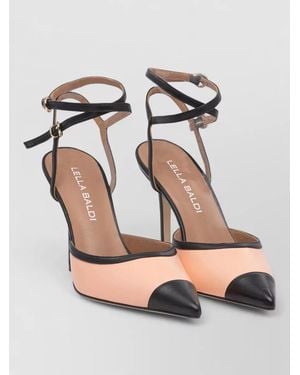 Lella Baldi Leather Court Shoes - Black