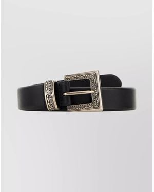 Prada Adjustable Leather Belt Decorative Buckle - Multicolour