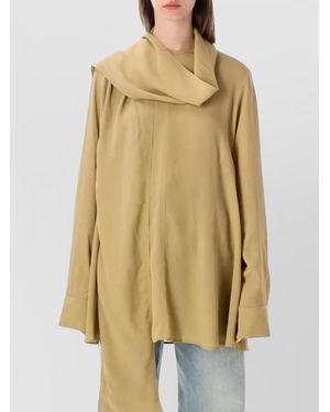 TOTEME Draped Scarf Blouse - Natural