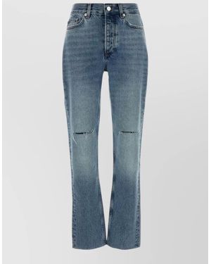 Anine Bing Denim Straight-Leg Trousers - Blue
