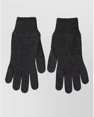 Dolce & Gabbana Virgin Wool Knit Gloves - Black