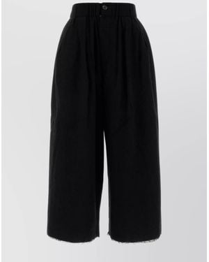 Uma Wang Wide-Leg Bermuda Shorts - Black