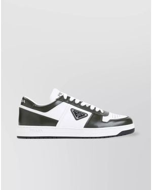 Prada Leather Low-Top Trainers - Metallic