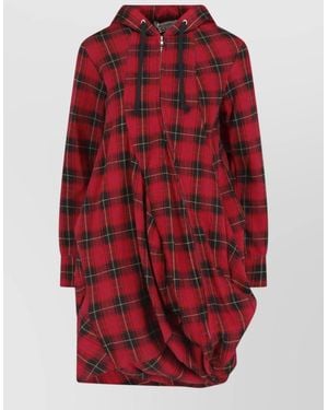 Comme des Garçons Knee-Length Single-Breasted Coat - Red