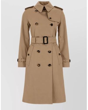 Burberry Cotton Trench Coat - Natural