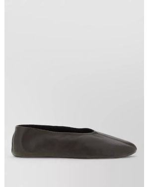 The Row Stella Sleeper Low Profile Round Toe Slippers - Gray