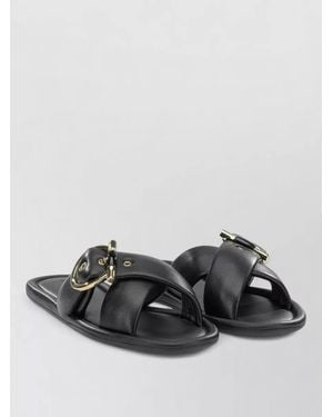 Ferragamo Elyzia Slide Sandal Buckle Detail - Grey