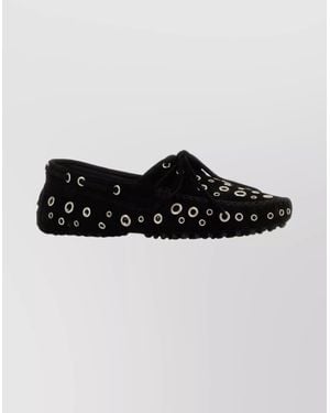 GIMAGUAS Suede Leather Loafers - Black