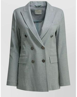 Circolo 1901 Linen Cotton Suit Jacket - Gray