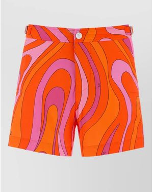 PUCCI Printed Swim Shorts - Orange