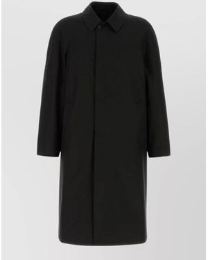 Prada Cotton Single-Breasted Coat - Black
