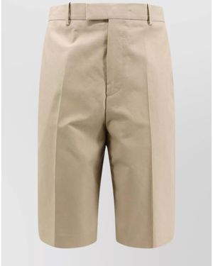 Ferragamo Cotton Chino Shorts - Natural
