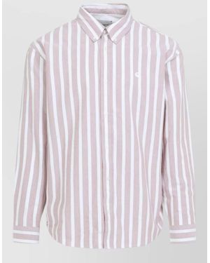 Carhartt Striped Cotton Loose-Fit Long-Sleeve Shirt - White