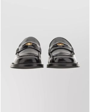 Moschino Leather Berlin Loafers - Metallic