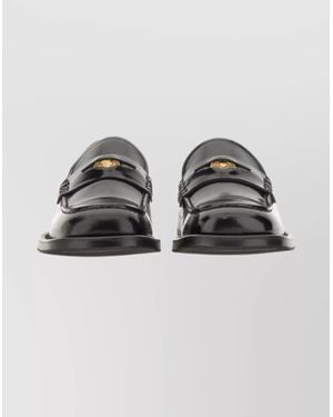 Moschino Leather Berlin Loafers - Metallic