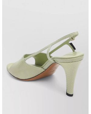 Miu Miu Peep Toe Court Shoes Textured Finish Design - Green